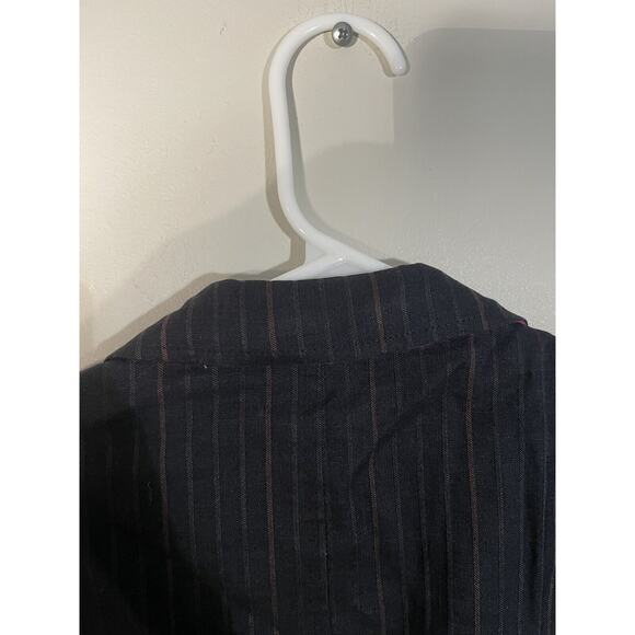 Etro Milano Men Blue Pinstripe Wool Blend Sport Coat Blazer Jacket US 44L EU 54L - Picture 8 of 16